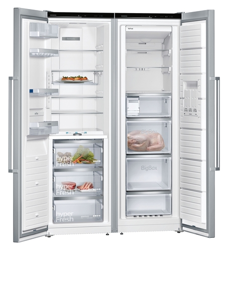 Siemens Set aus Eintür-Kühlschrank und Eintür-Gefrierschrank