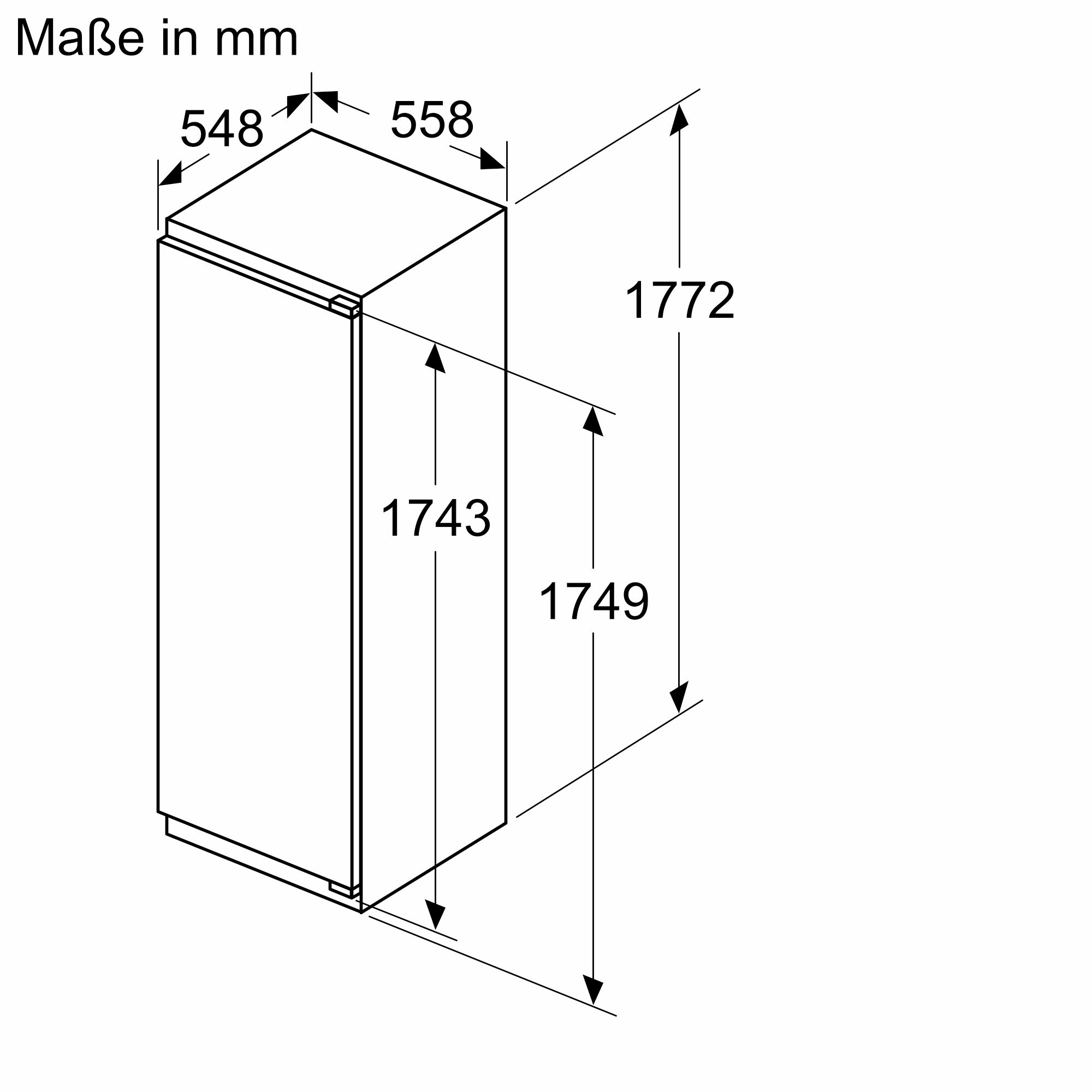 Siemens Einbau-Kühlschrank 177.5 x 56 cm KI81RADD0