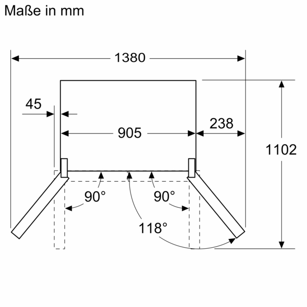 Siemens Kühl-Gefrier-Kombination SidebySide iQ300 Edelstahl