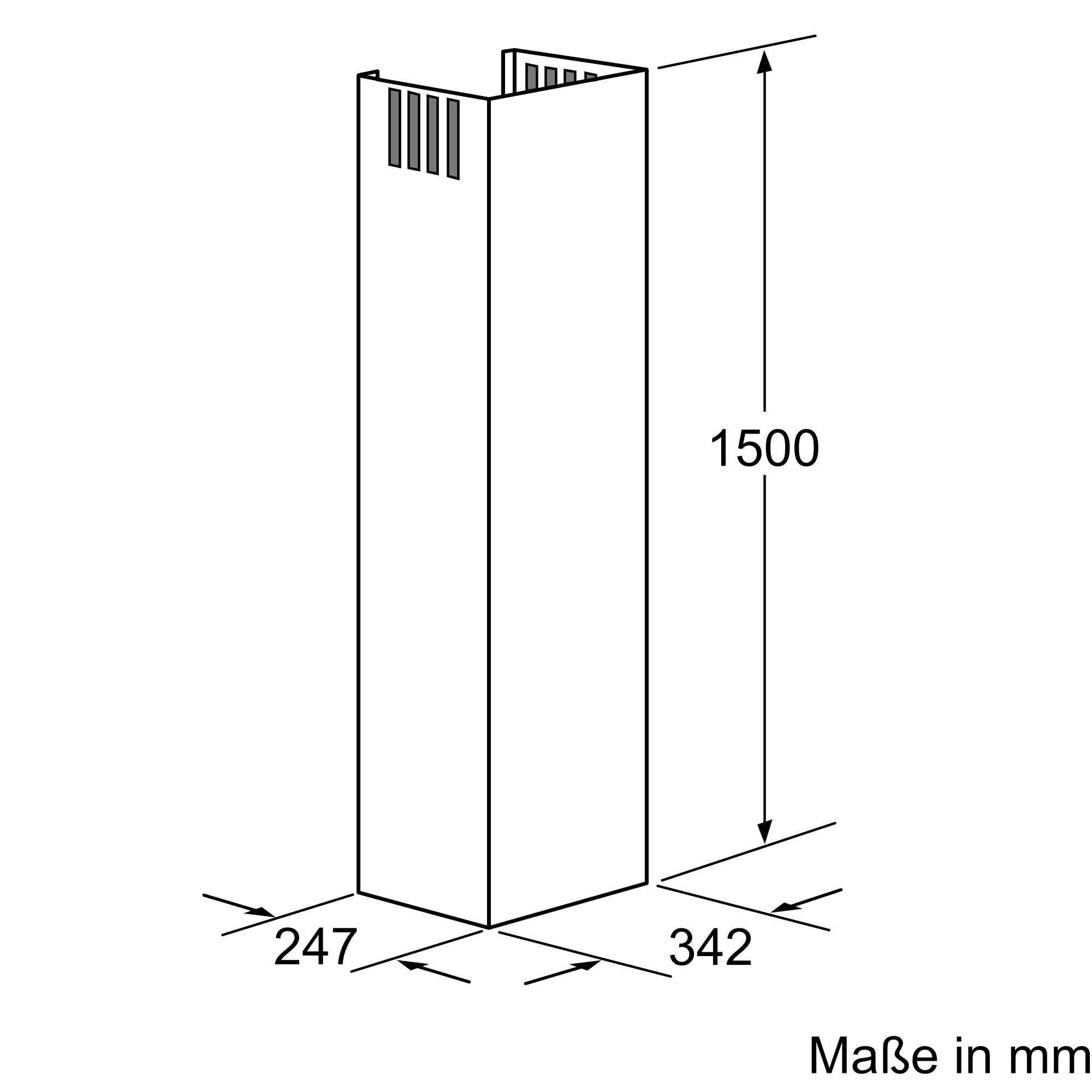 Bosch DHZ1233 Kaminverlängerung 1500 mm