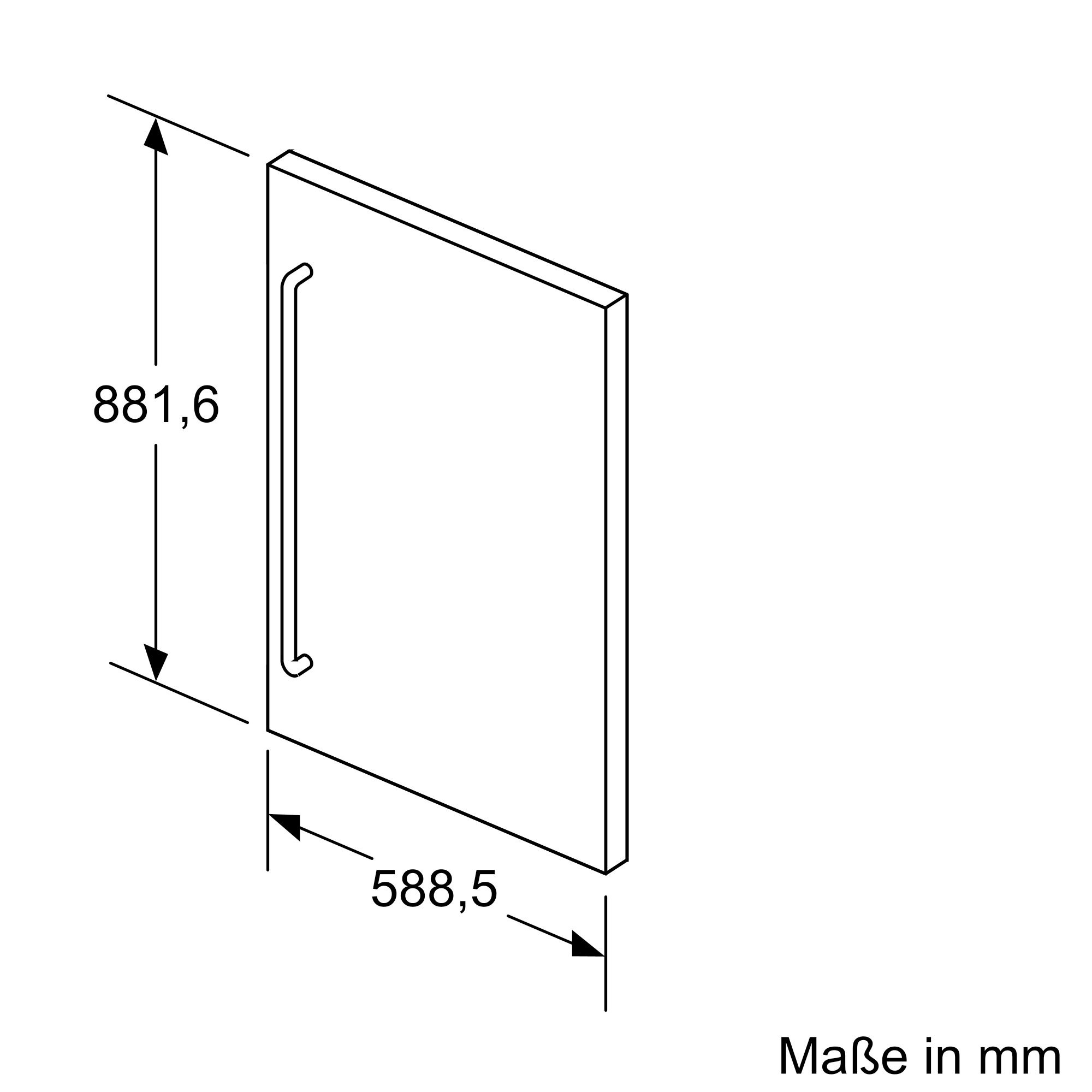 Bosch KFZ20SX0 Edelstahl-Türfront