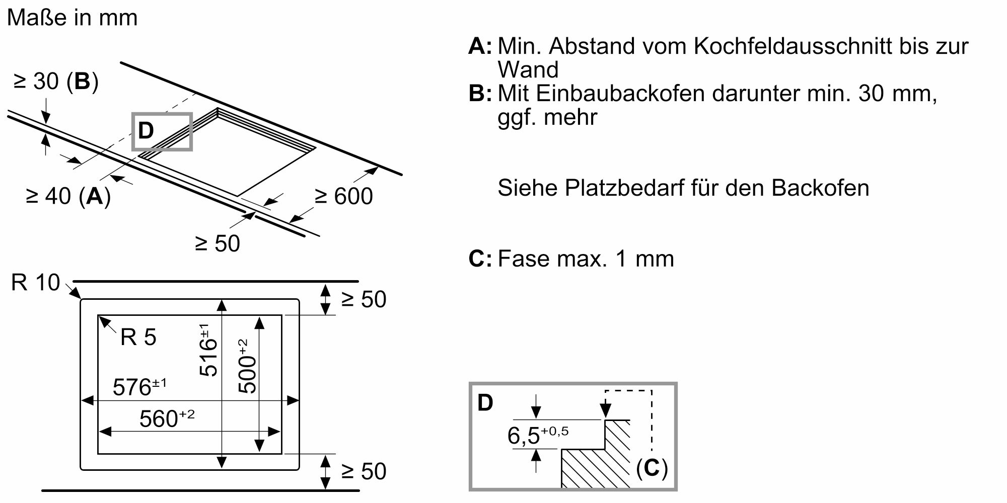 Siemens Induktionskochfeld Schwarz flächenbündig EH601HFB1E