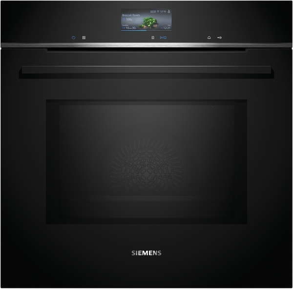 Siemens Einbau-Backofen mit Mikrowellenfunktion, 60x60cm, Schwarz, Edelstahl HM736GAB1