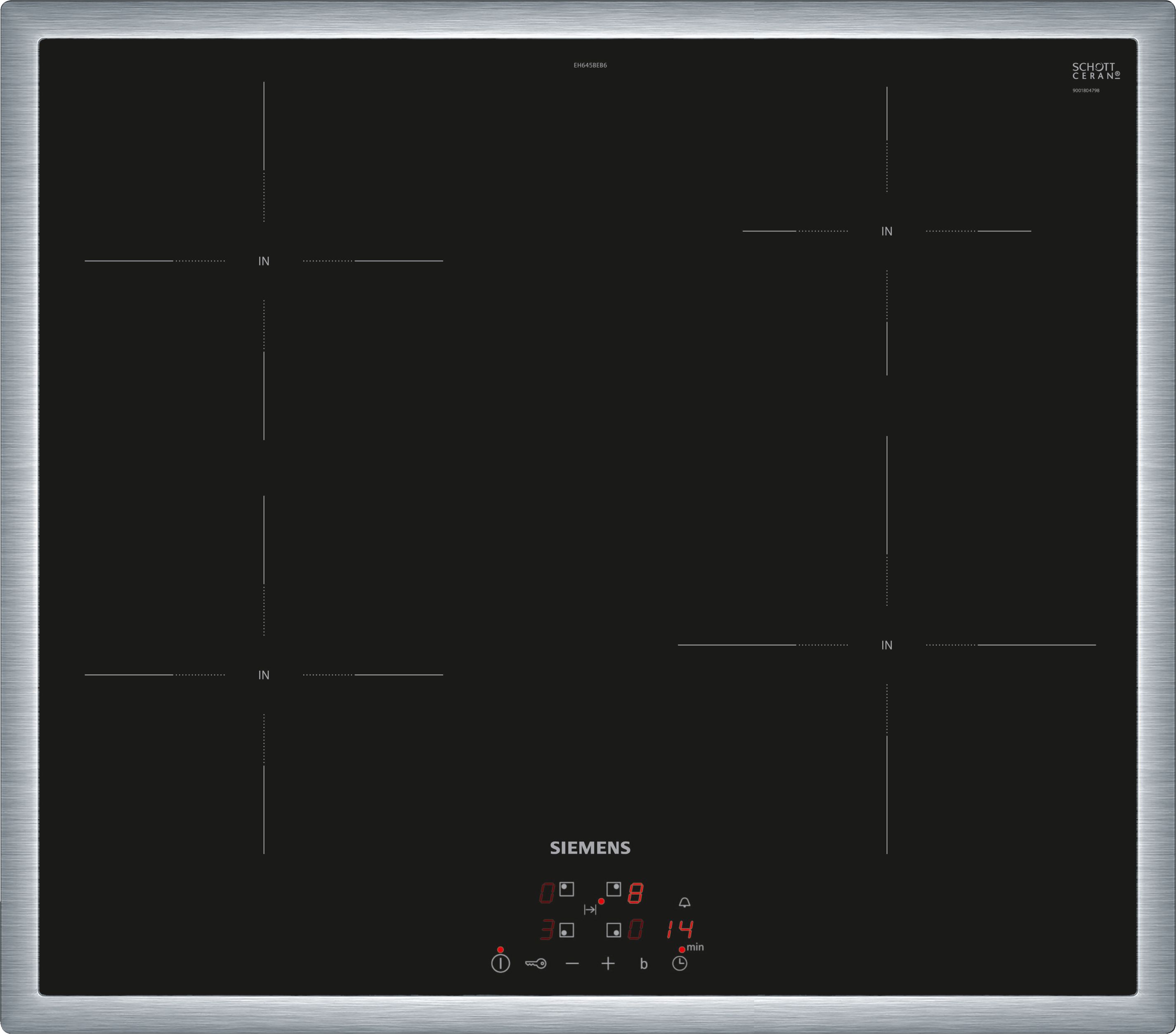 Siemens Induktionskochfeld 60 cm Schwarz EH645BEB6E