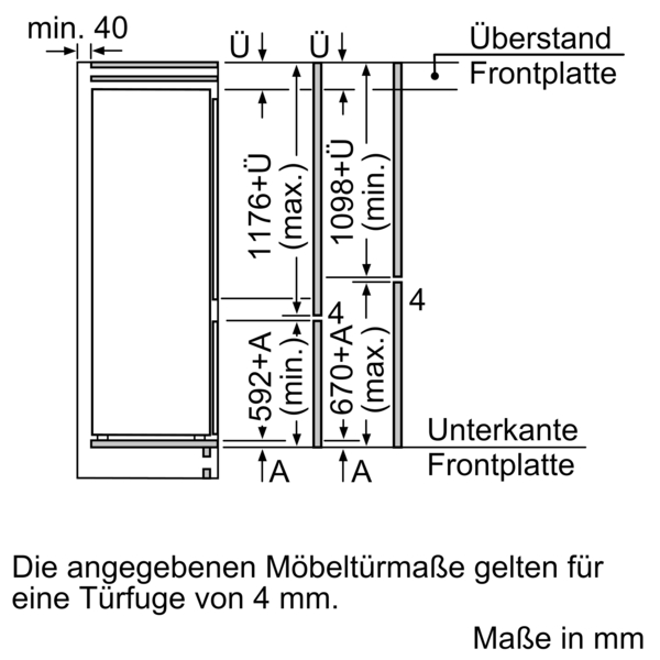 Siemens Einbau-Kühl-Gefrier-Kombination iQ 300 KI87VVSE0