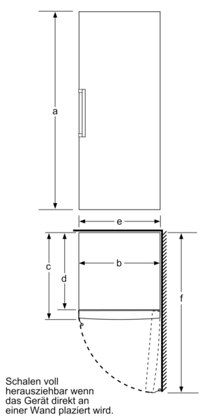 Bosch Freistehender Gefrierschrank 161x70cm, Weiß GSN51AWCV