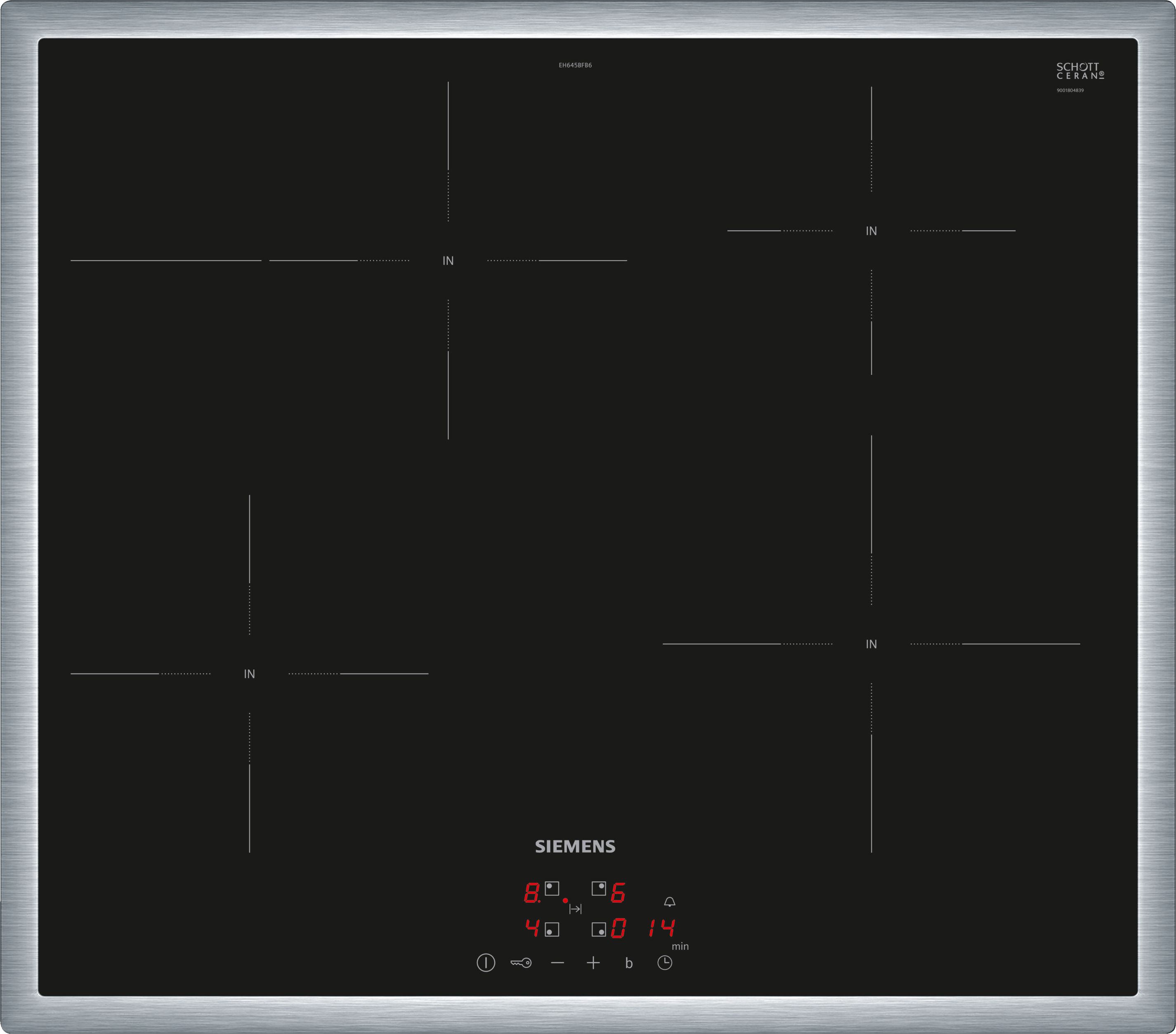 Siemens Induktionskochfeld 60 cm Schwarz EH645BFB6E