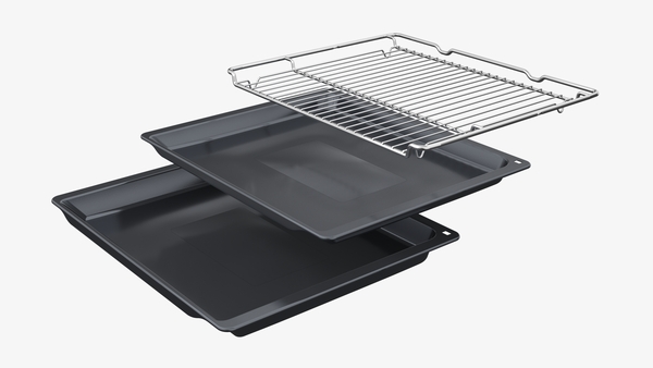 Siemens Einbau-Backofen mit Mikrowellenfunktion, 60x60cm, Schwarz, Edelstahl HM736GAB1