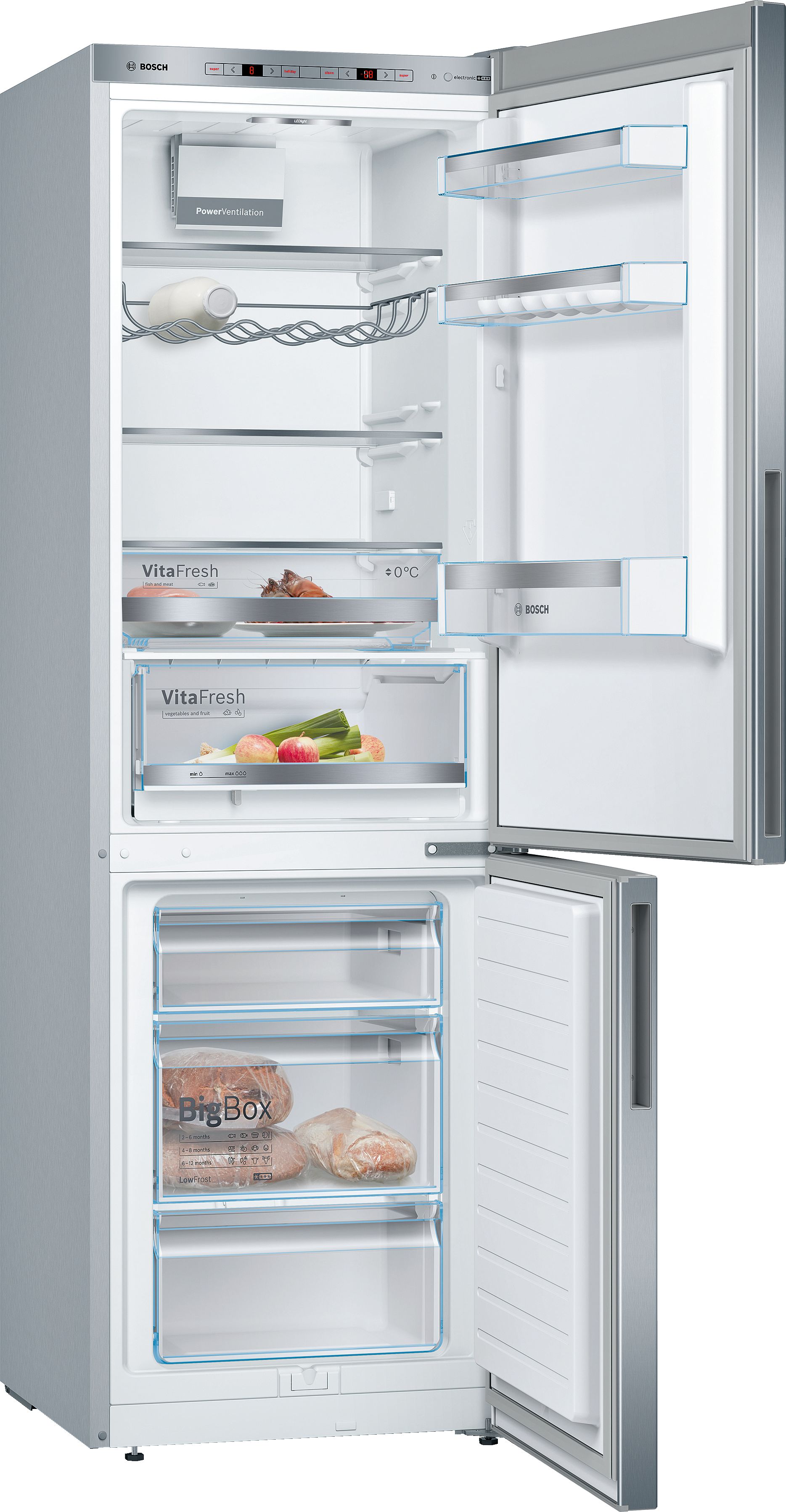 Bosch Serie 6 Freistehende Kühl-Gefrier-Kombination 186 x 60 cm KGE36AICA