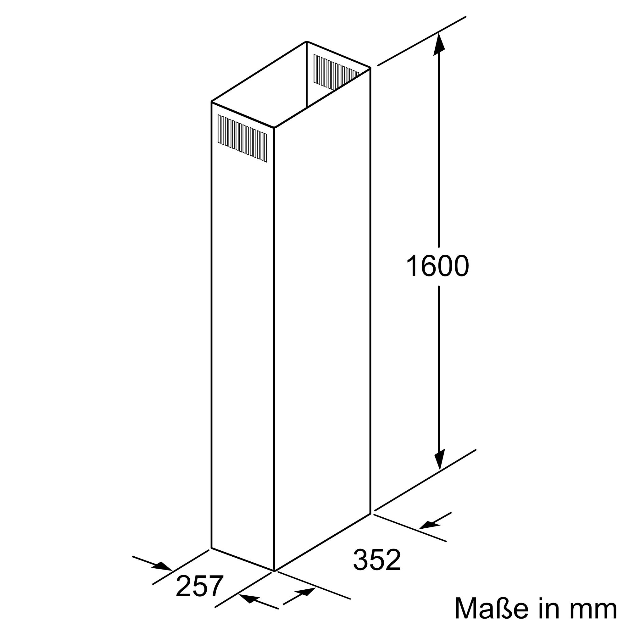 Bosch DHZ1256 Kaminverlängerung 1600 mm