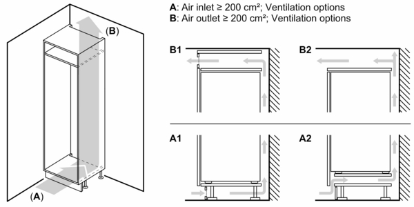 Siemens iQ100, Einbau-Kühlschrank mit Gefrierfach, 122.5 x 56 cm