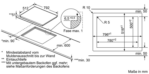 Siemens Kochstelle 80cm Glaskeramik ET801LMP1D