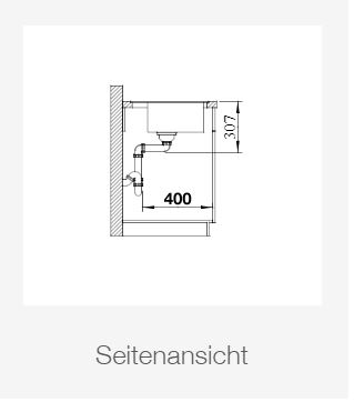 BLANCO Silgranitspüle ZENAR 45 S-F schwarz 526038