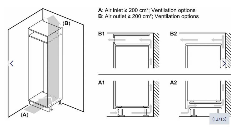 B-Ware Constructa Einbau-Kühlgefrierkombination mit Gefrierbereich unten 177,2x54,1 cm Schleppscharnier CK786NSF0