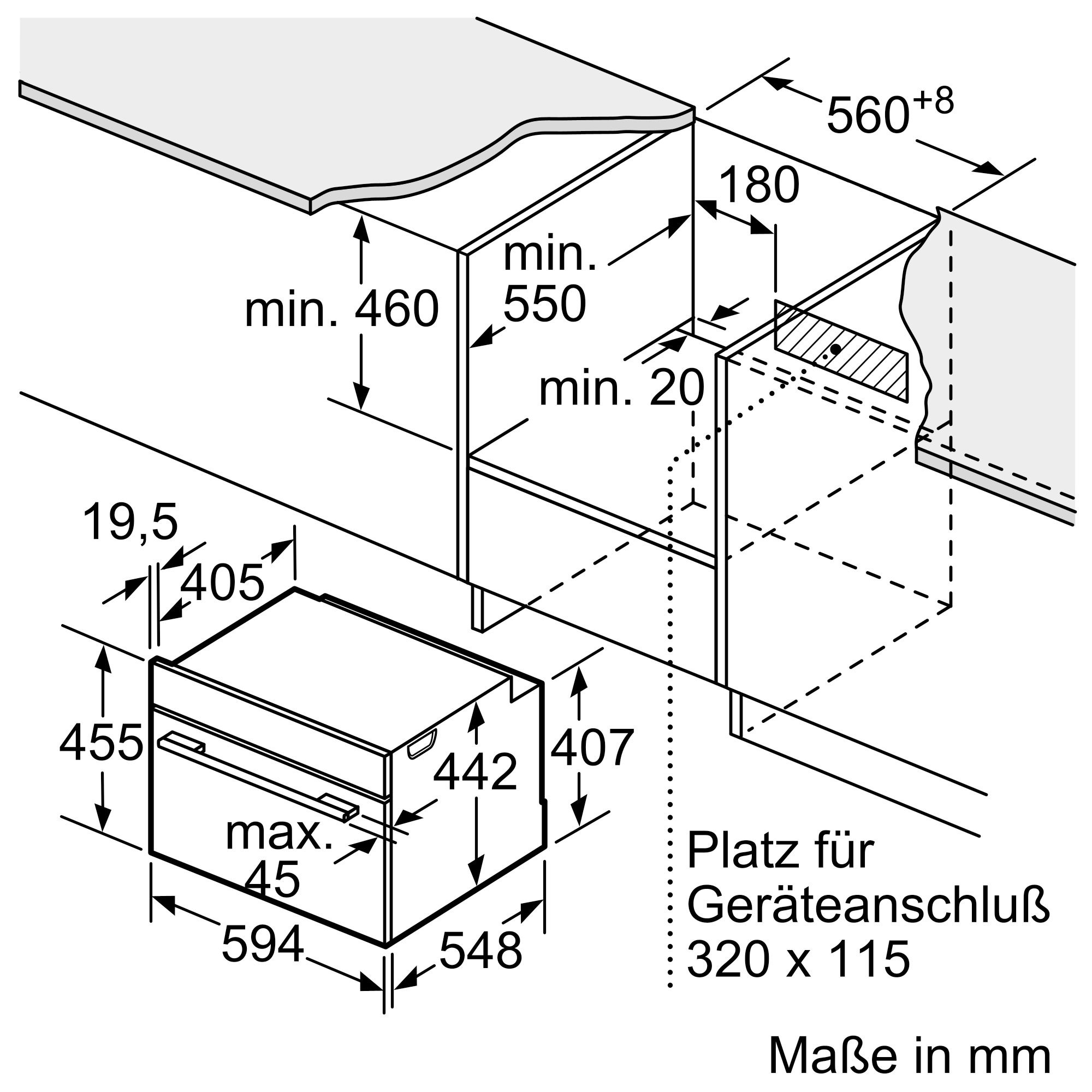 Bosch Einbau-Kompaktbackofen + Mikrowellenfunktion CMG7241B1