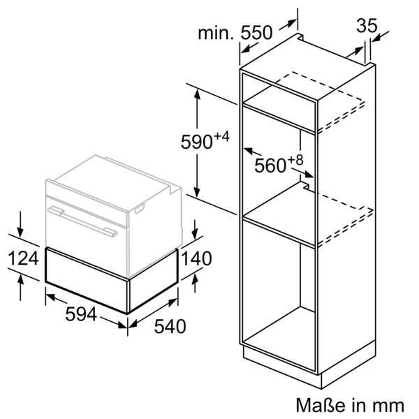 Bosch BIC510NB0 Wärmeschublade