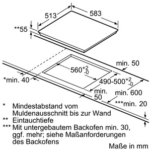 Siemens Induktions-Kochstelle 60 cm Glaskeramik EX645LYC1E