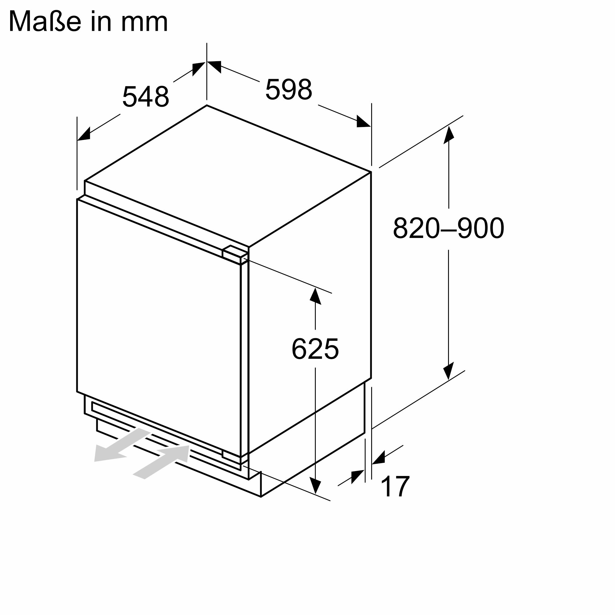 Siemens Einbau-Kühlschrank 82 x 60 cm KU21RVFE0