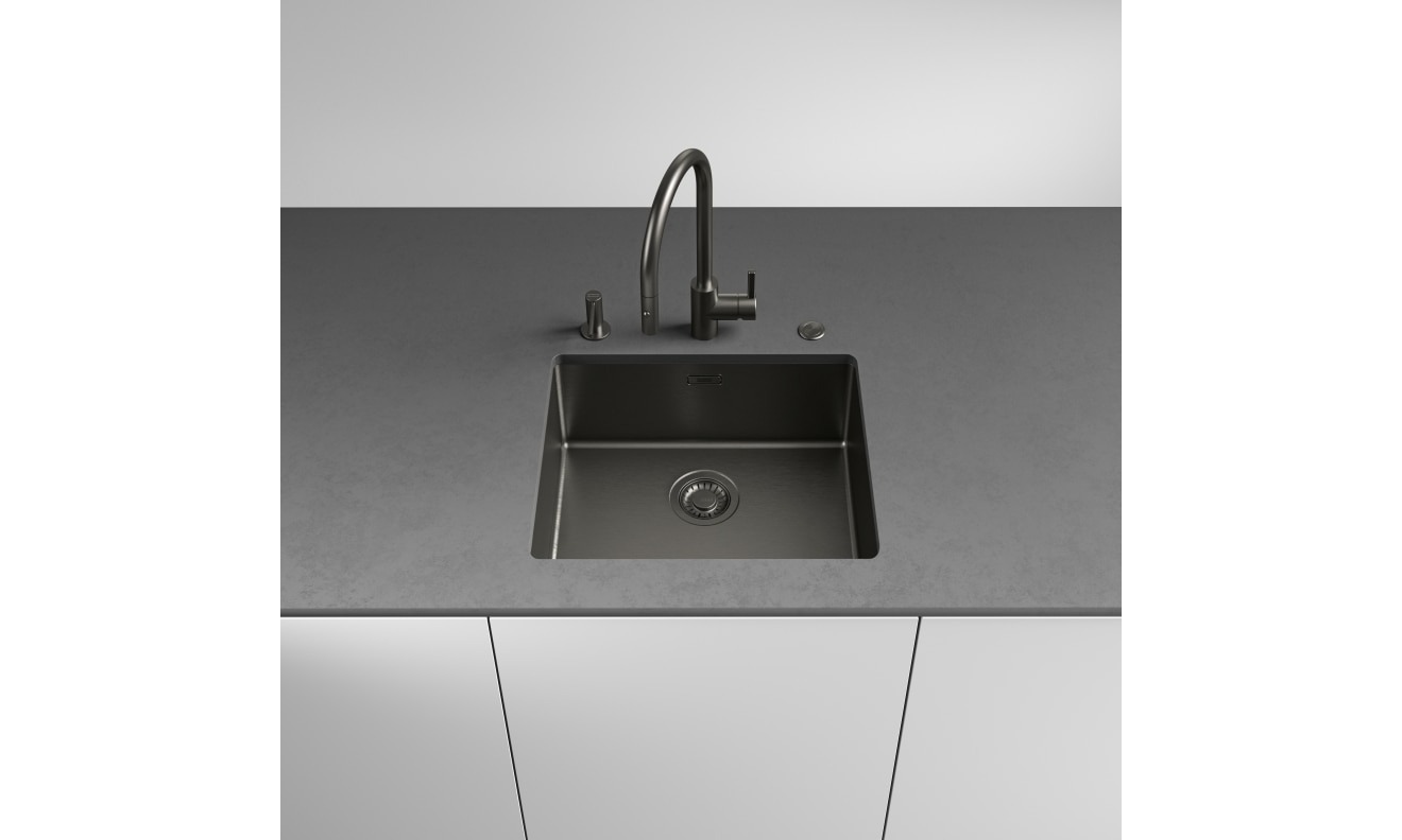 Franke Edelstahlbecken Mythos Masterpiece Anthrazit Unterschrank 60 cm 1270650363