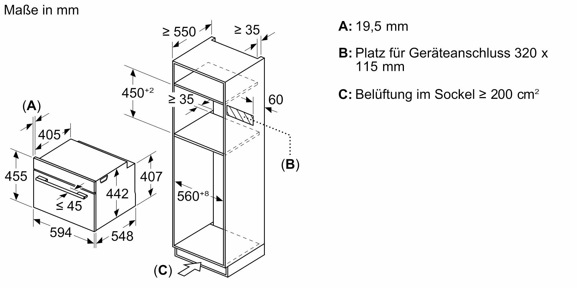 Siemens Einbau-Kompaktbackofen 60 x 45 cm CM724G1B1