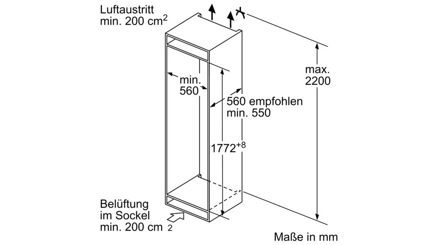 Bosch Einbau-Kühl/Gefrier-Kombination KIS86AFE0