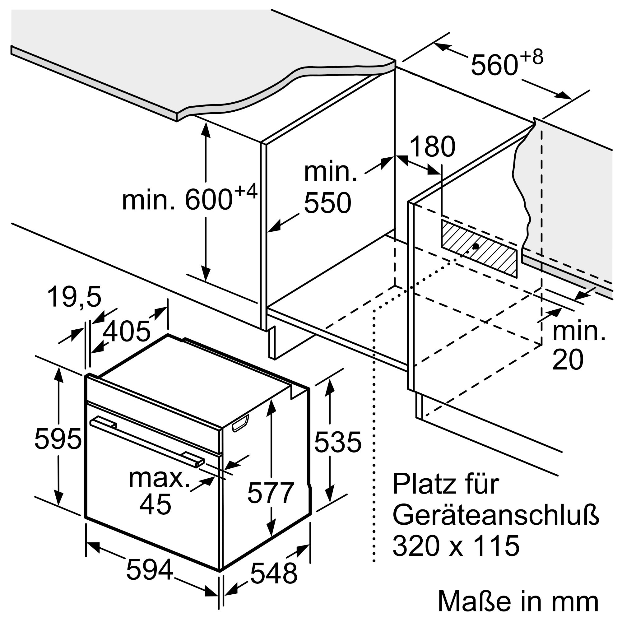 Bosch Einbau-Backofen mit Dampfunterstützung HRG7784B1