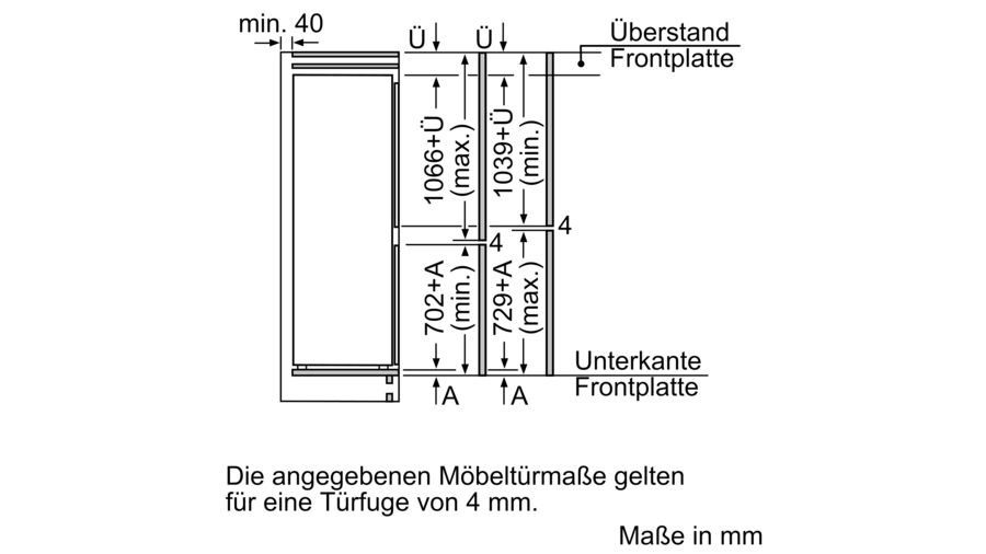 Bosch Einbau-Kühl/Gefrier-Kombination KIS86AFE0