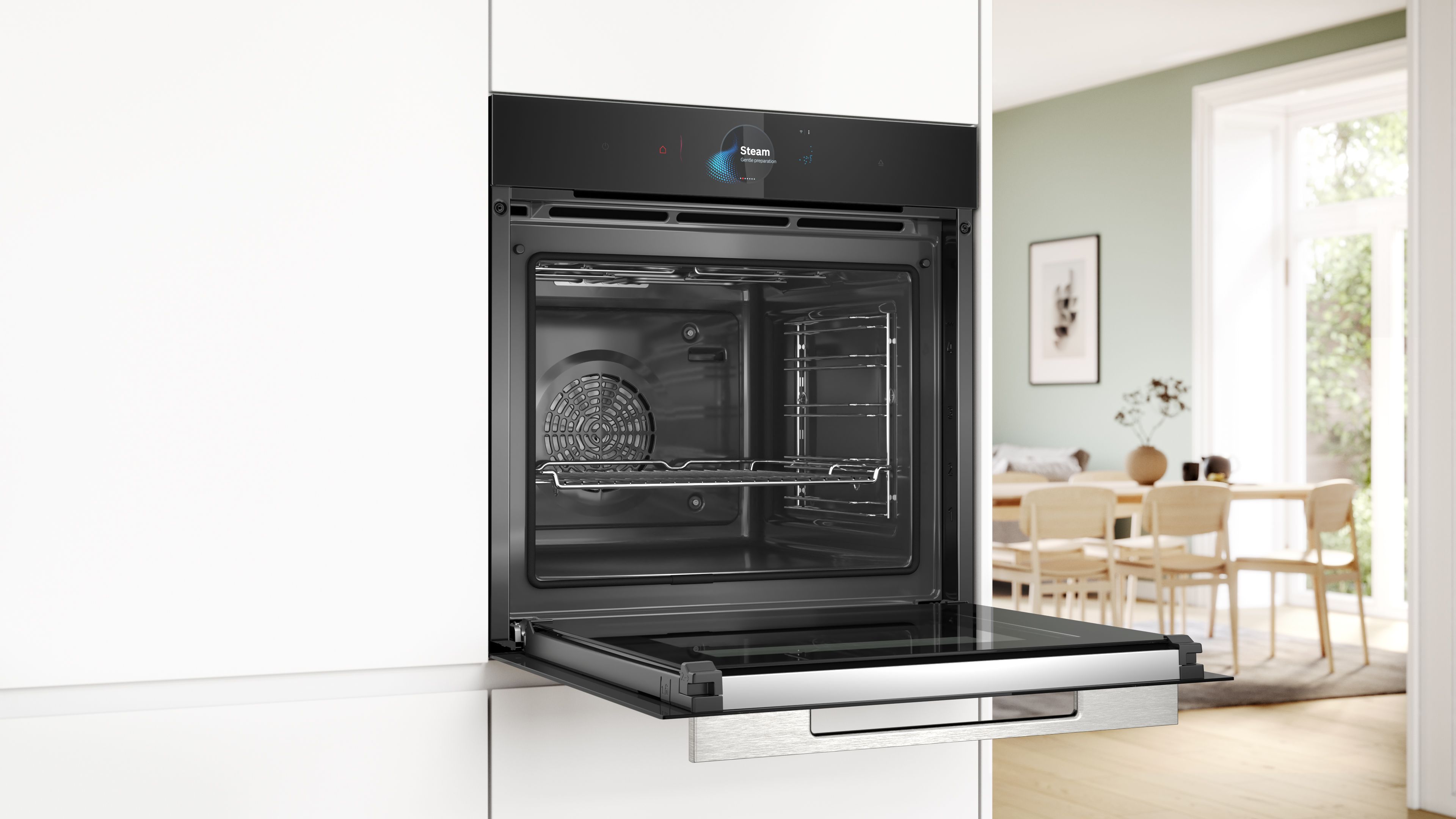 Bosch Einbau-Backofen mit Dampfunterstützung HRG7784B1