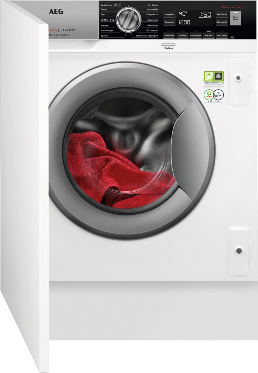 AEG Einbau-Waschmaschine Frontlader S8000 8kg 1400 U/min L8FEI7480