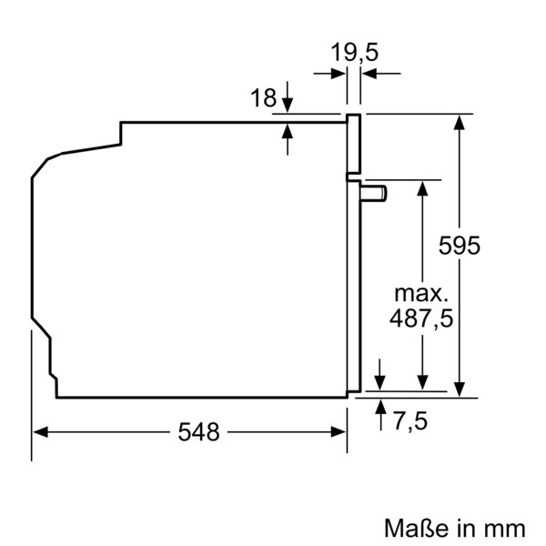 Siemens Einbau-Backofen mit Mikrowellenfunktion, 60x60cm, Schwarz, Edelstahl HM736GAB1