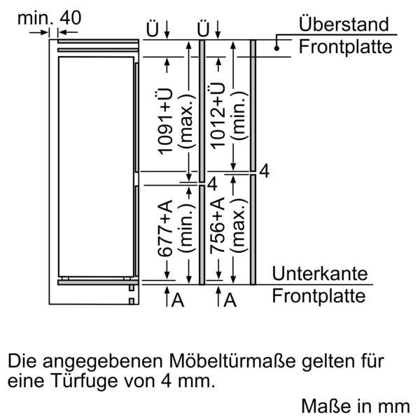 Siemens Einbau-Kühl-Gefrier-Kombination KI86VVSE0