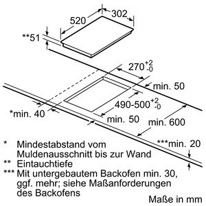 Siemens Induktions-Kochstelle 30cm Edelstahl EX375FXB1E